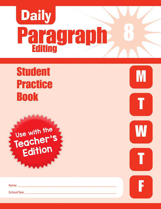 Daily paragraph workbook cover.