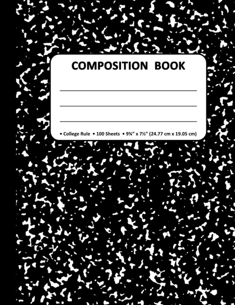 Marble notebook.